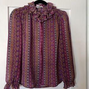 La Chine Classic by Galinda Wang vintage 1980’s secretary blouse EUC